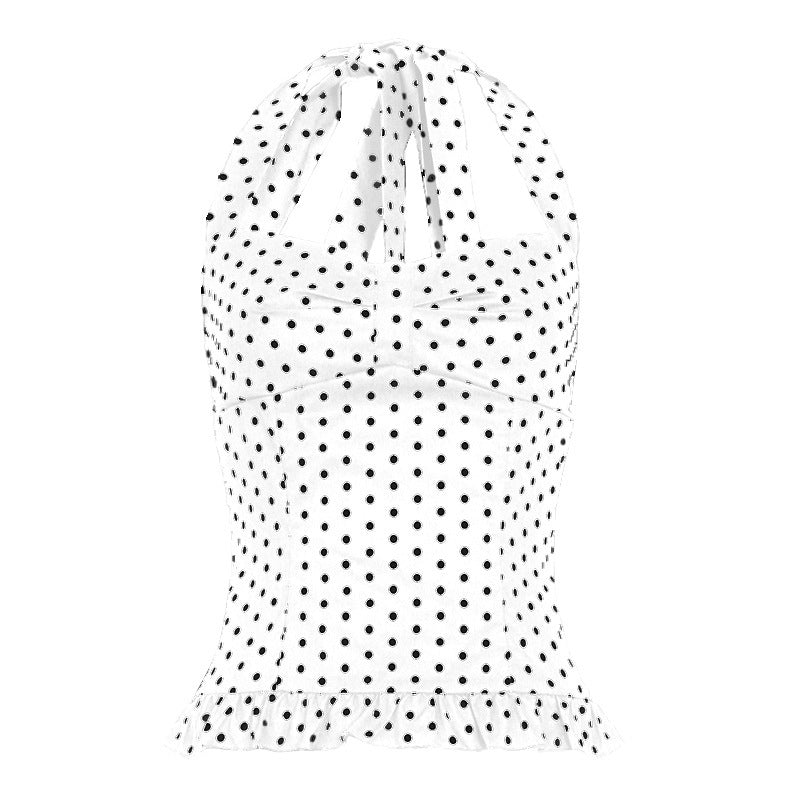 Polka Dot Halter Tube Top Vest Fashion Slim-fit Camisole