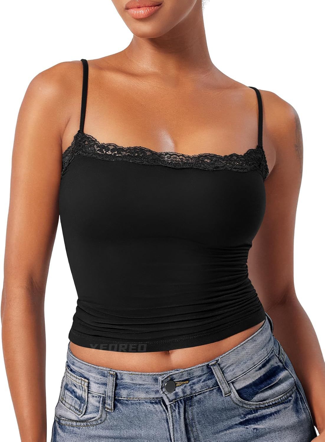 Women's Lace Camisole Square Collar Sexy Sleeveless Top
