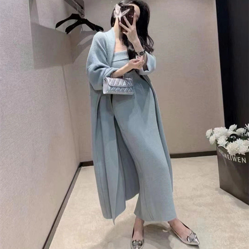 Knitted Cardigan Dress Sweater