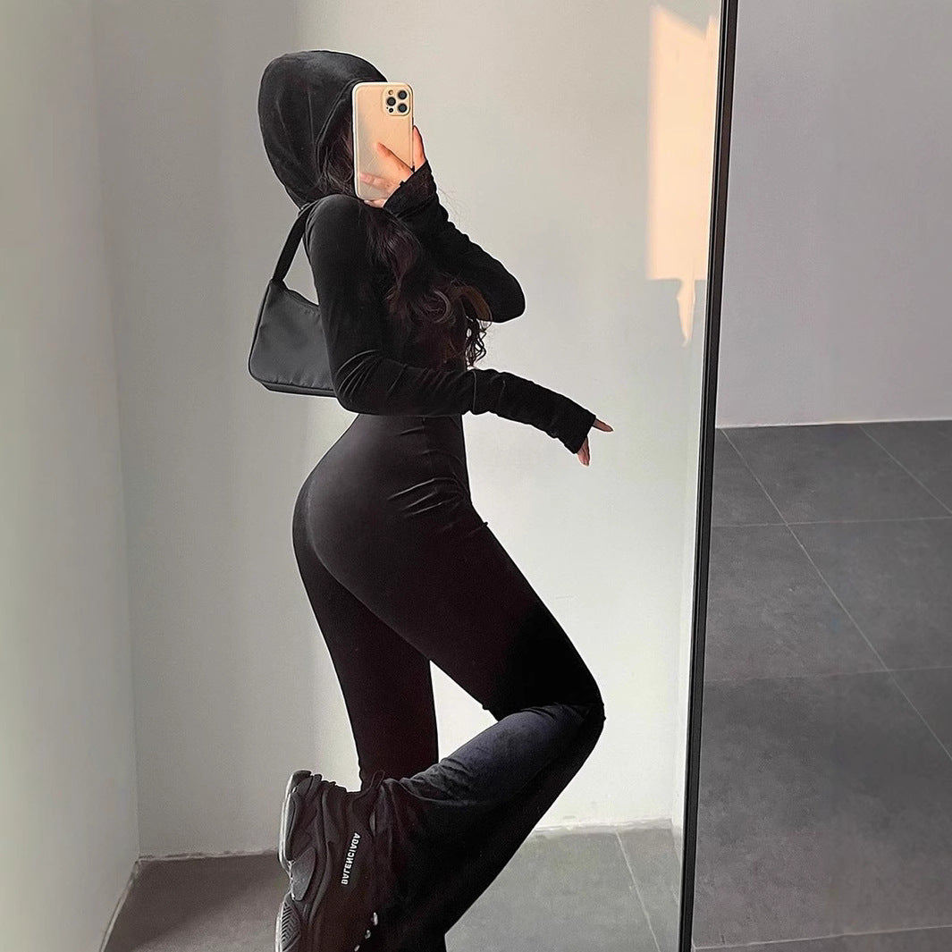 Velvet Slim Fit Jumpsuit