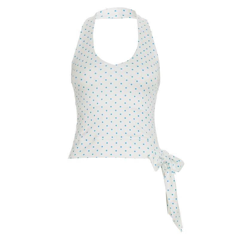 Polka Dot Halter Tube Top Vest Fashion Slim-fit Camisole
