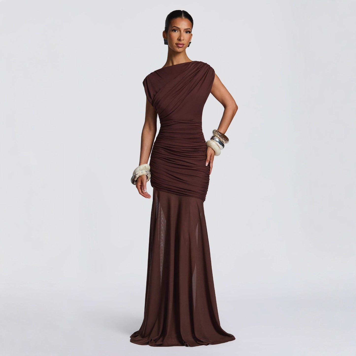 French Style Temperament Satin Dress