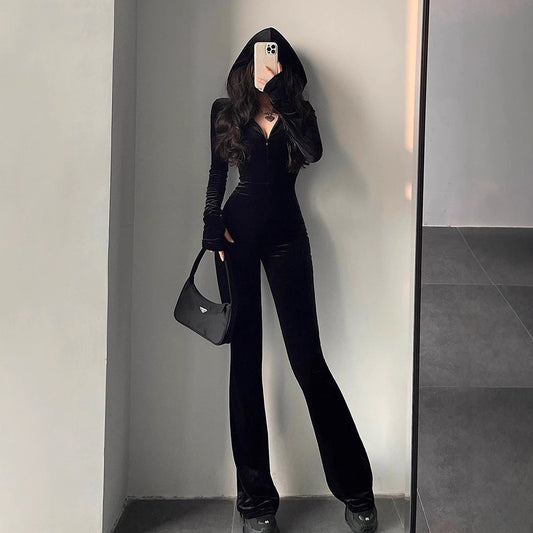 Velvet Slim Fit Jumpsuit