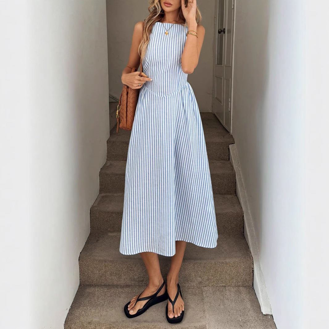 Casual Sleeveless Pocket Dress